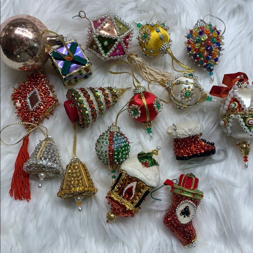 16 Vintage ornaments